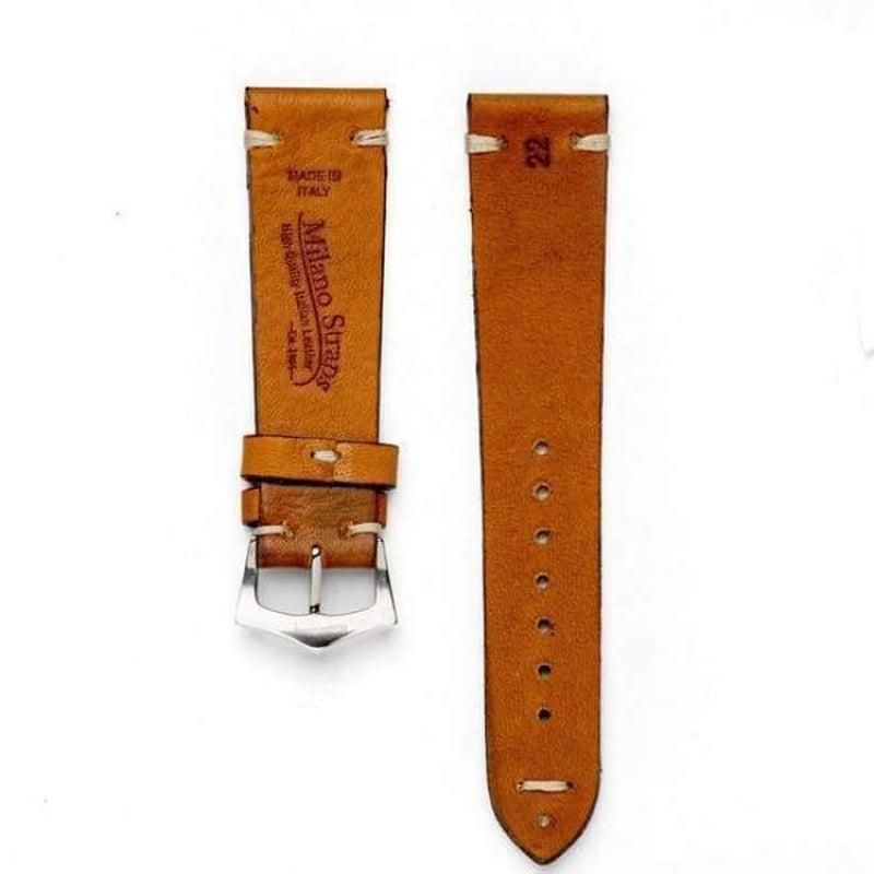 Cognac Vintage Leather Watch Strap - Cognac color - Milano Straps