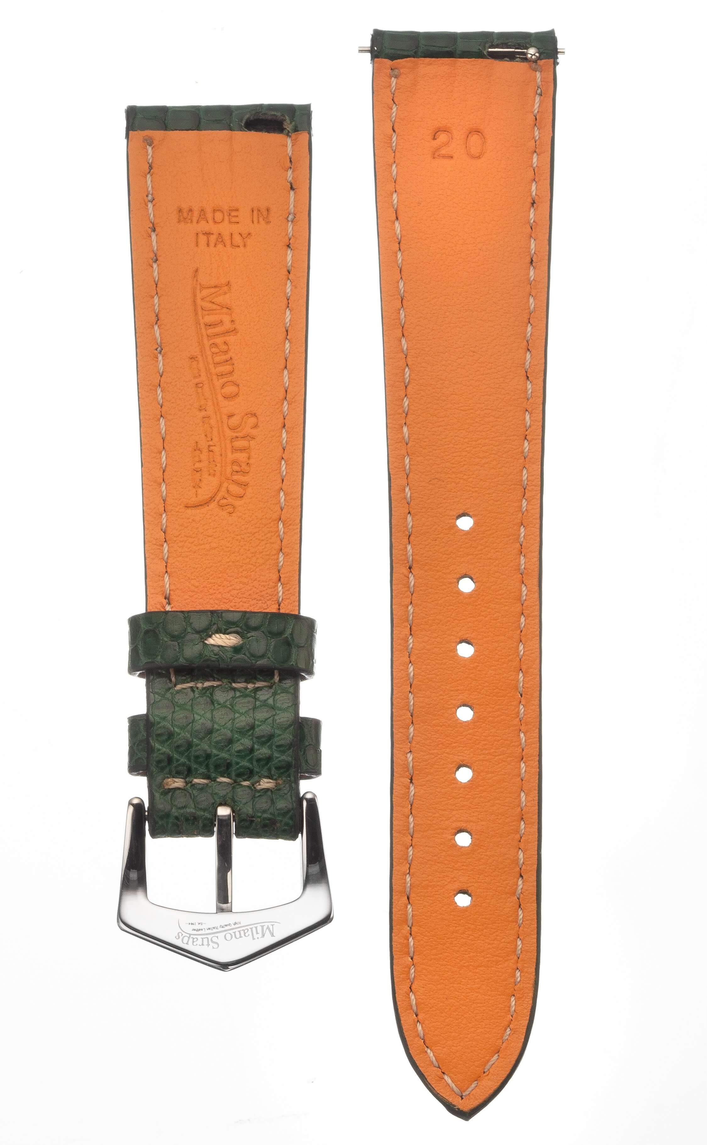 Green Lizard Apple Watch Leather Band | Watch Bands - Milano Straps