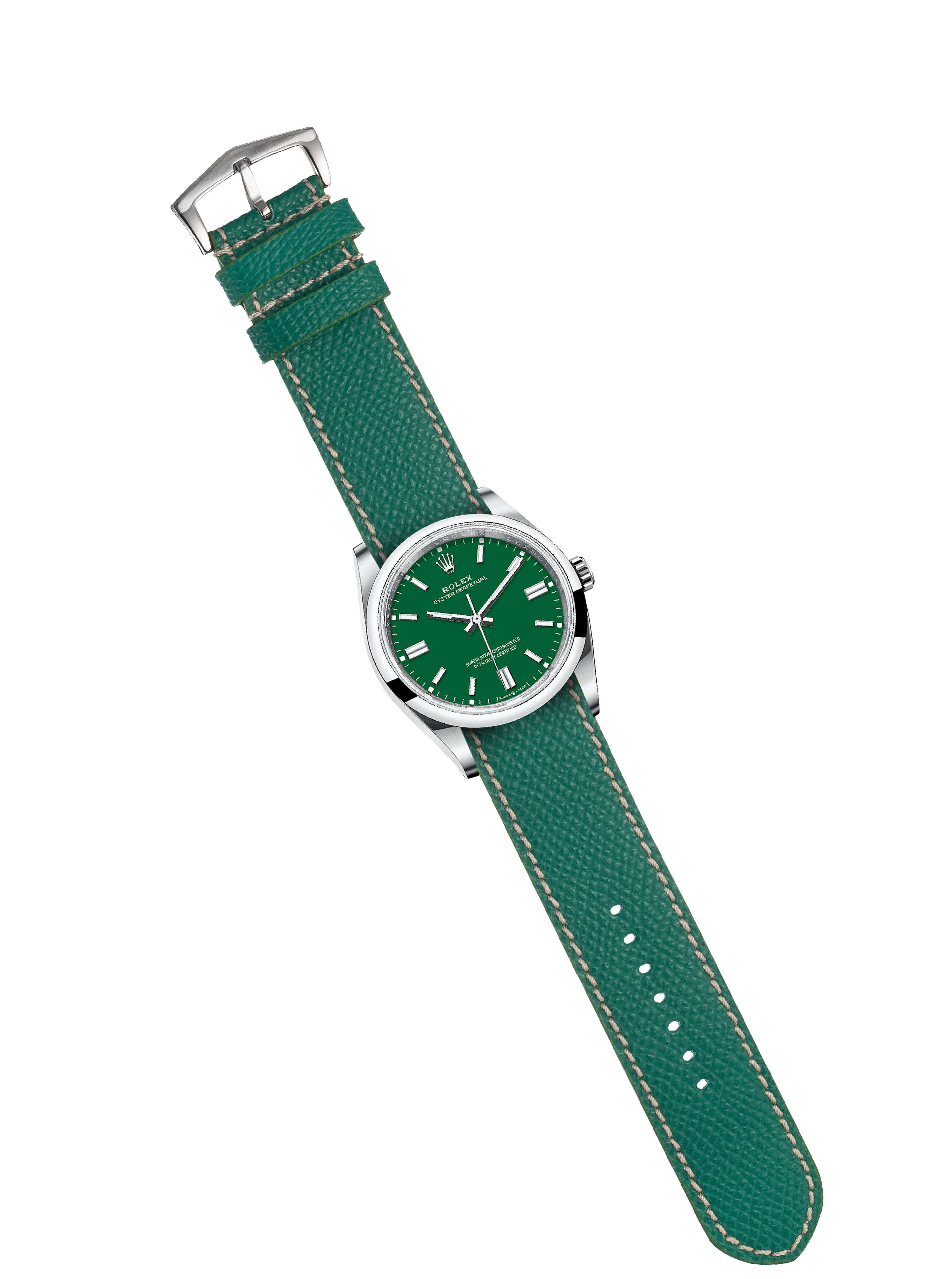 Green Single Pass Watch Strap - Milano Straps