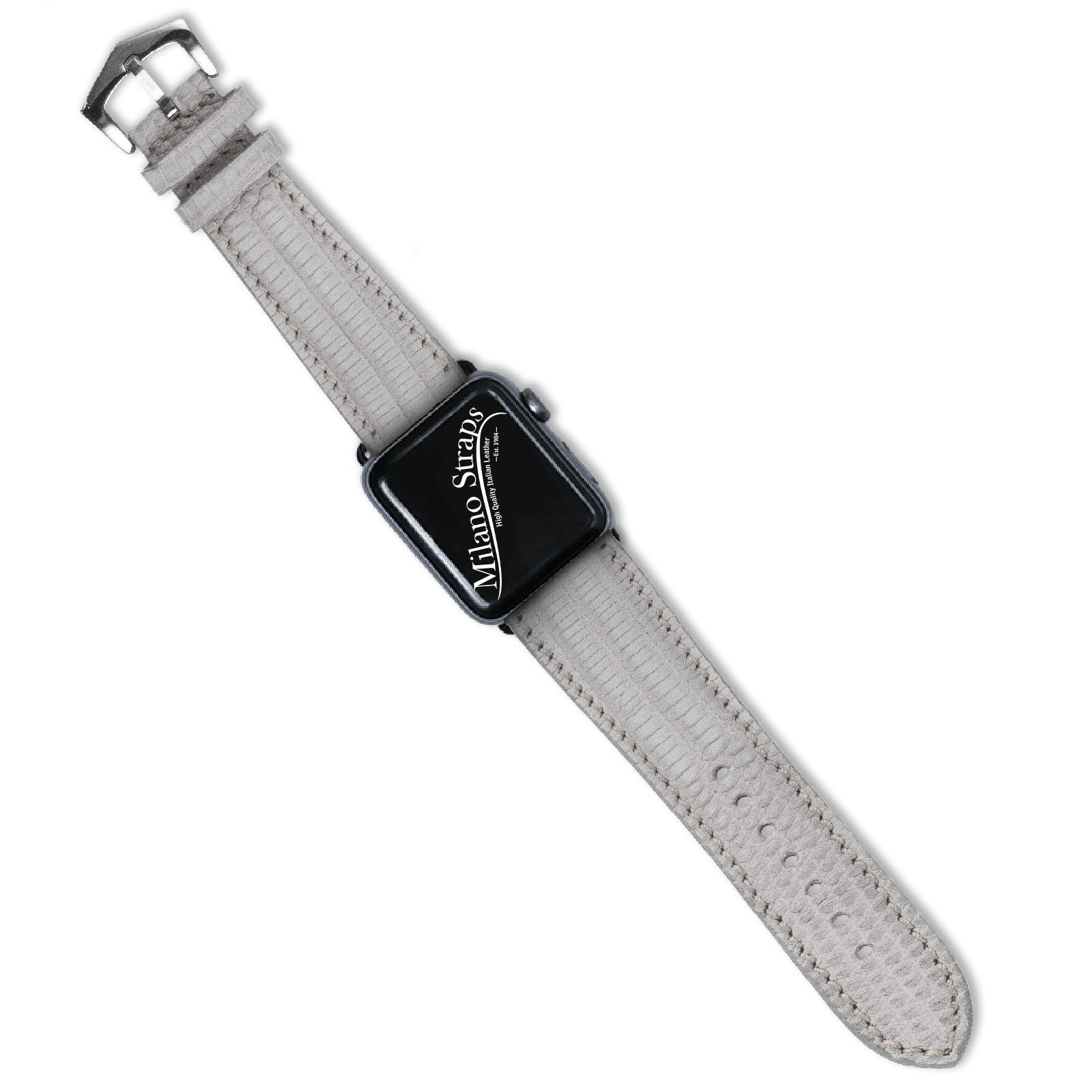 Grey Lizard Apple Watch Leather Band | Watch Bands - Milano Straps