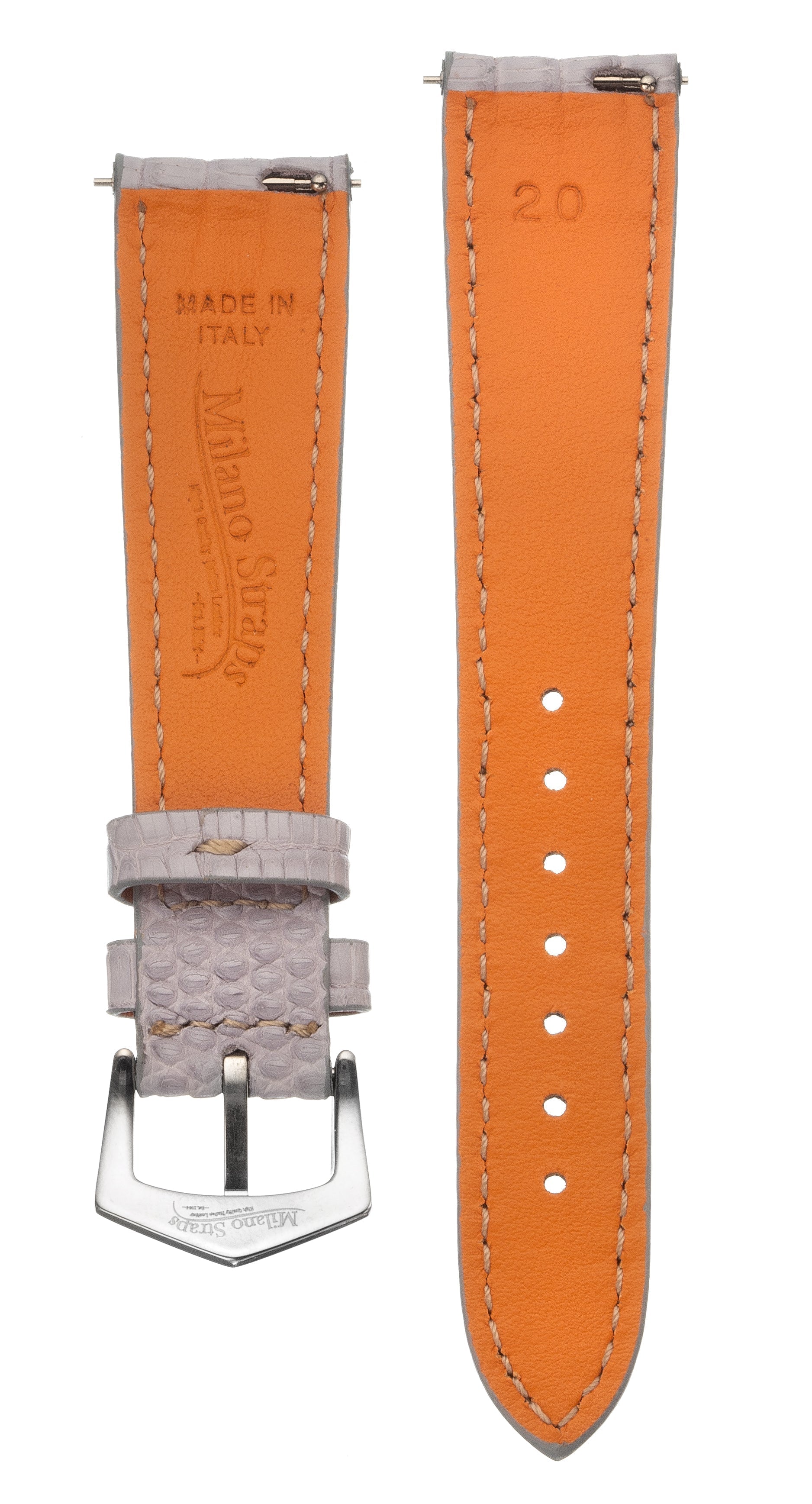 Grey Lizard Apple Watch Leather Band | Watch Bands - Milano Straps