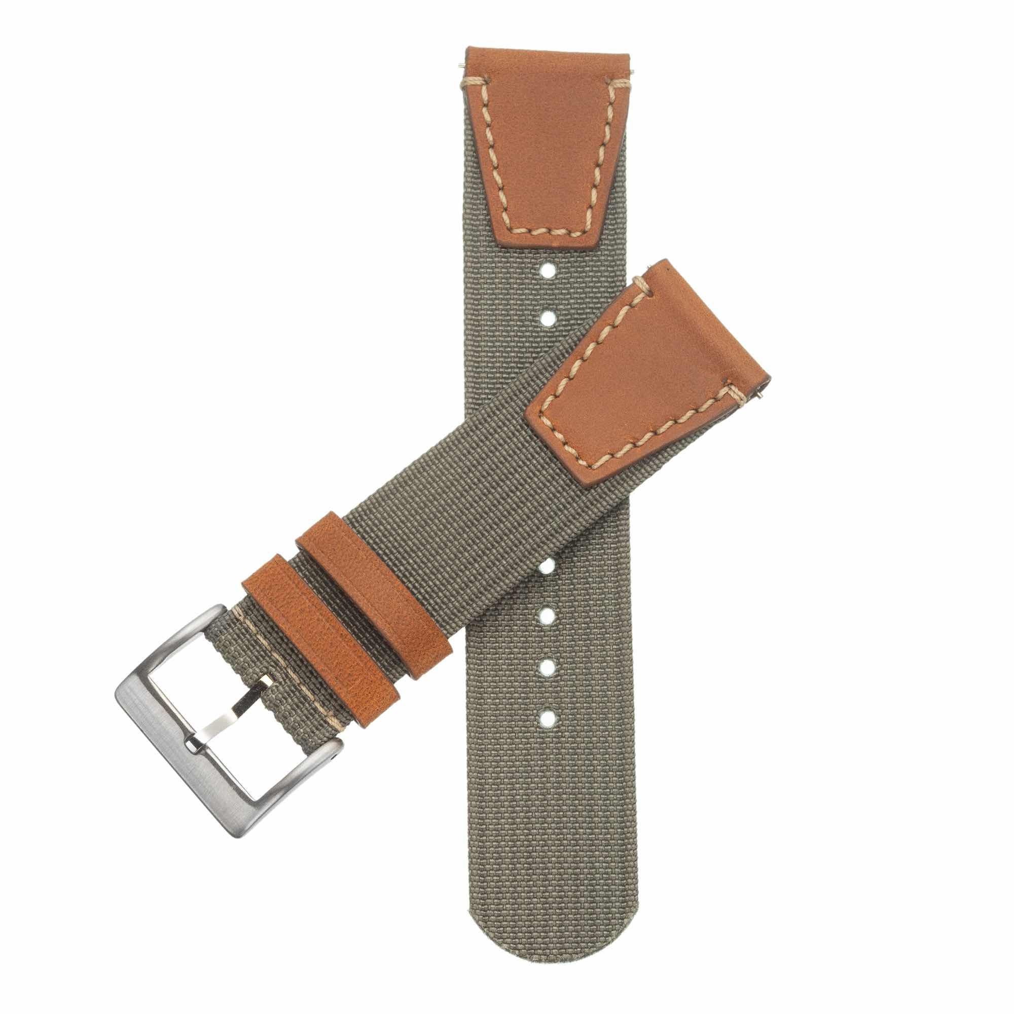 Military Grey Two Piece Strap - Milano Straps - #Watch Bands#