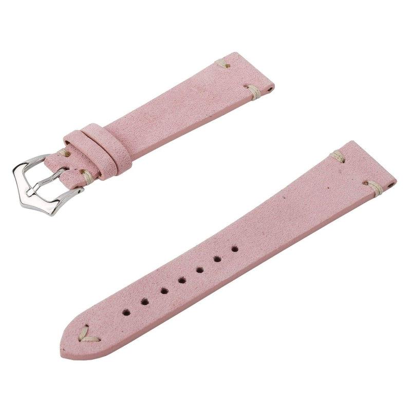 Pink Suede Vintage Leather Watch Strap - Milano Straps