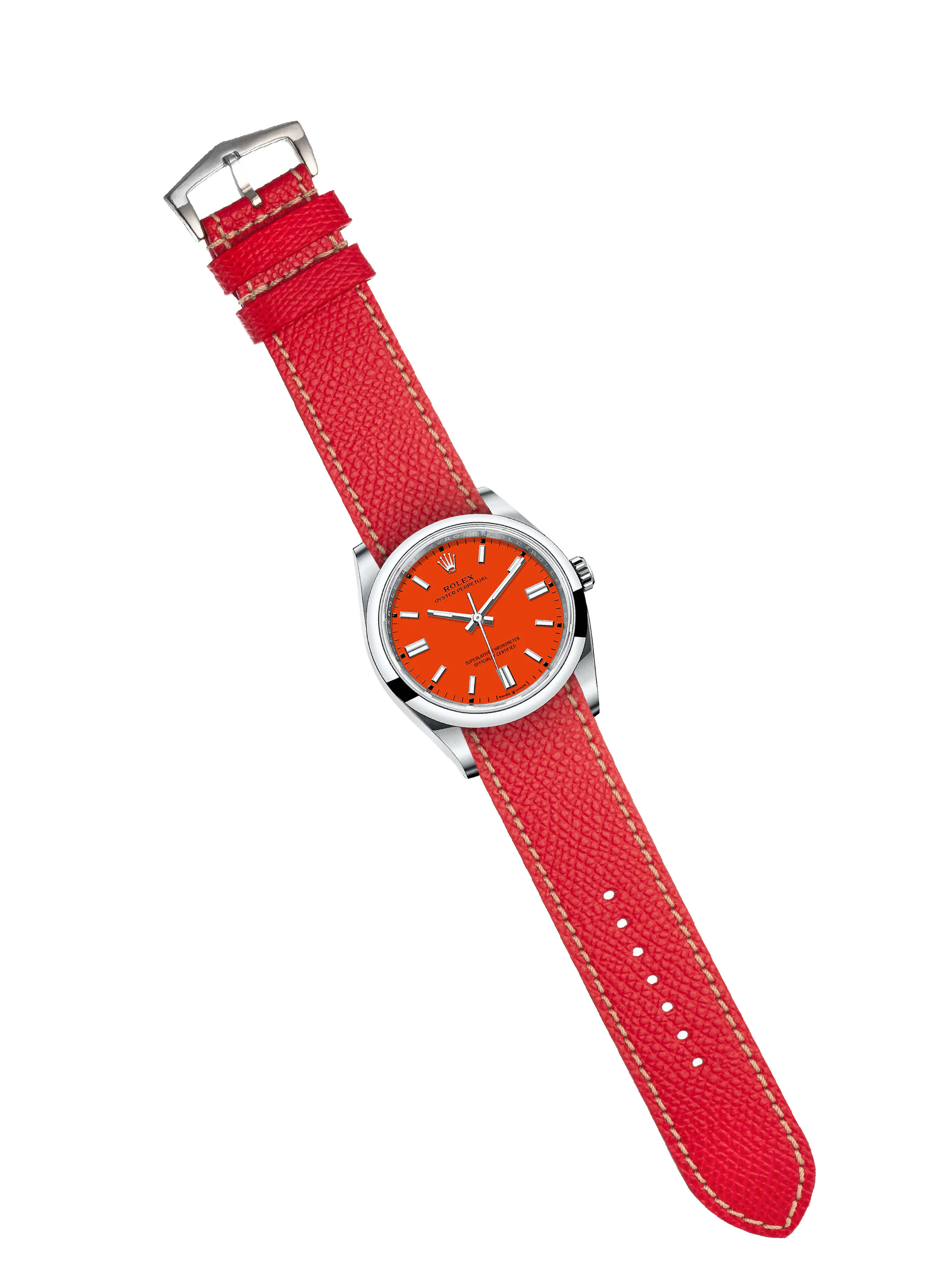 Red Single Pass Watch Strap - Milano Straps