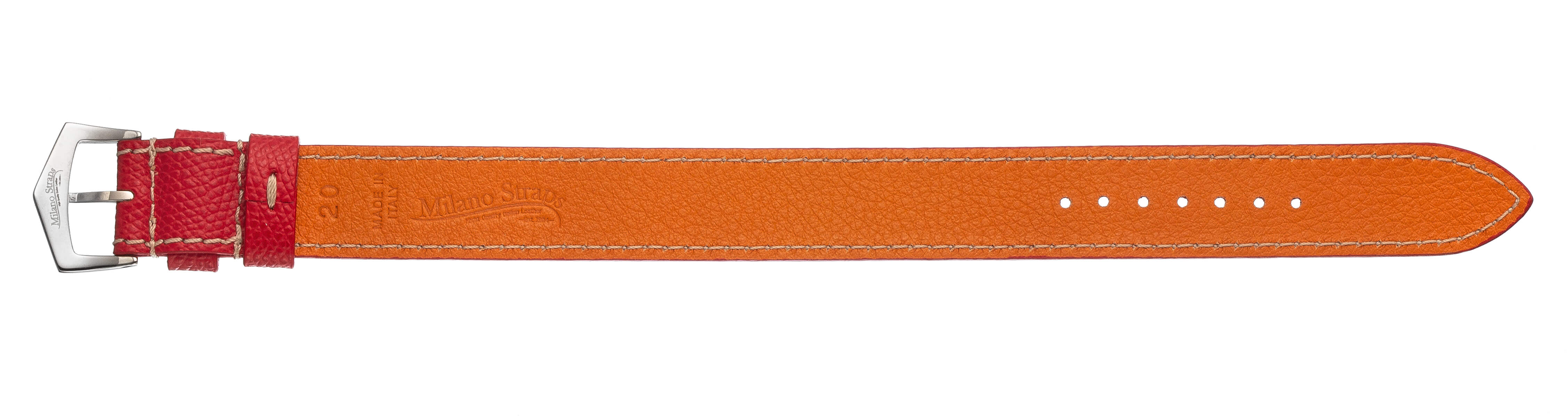 Red Single Pass Watch Strap - Milano Straps
