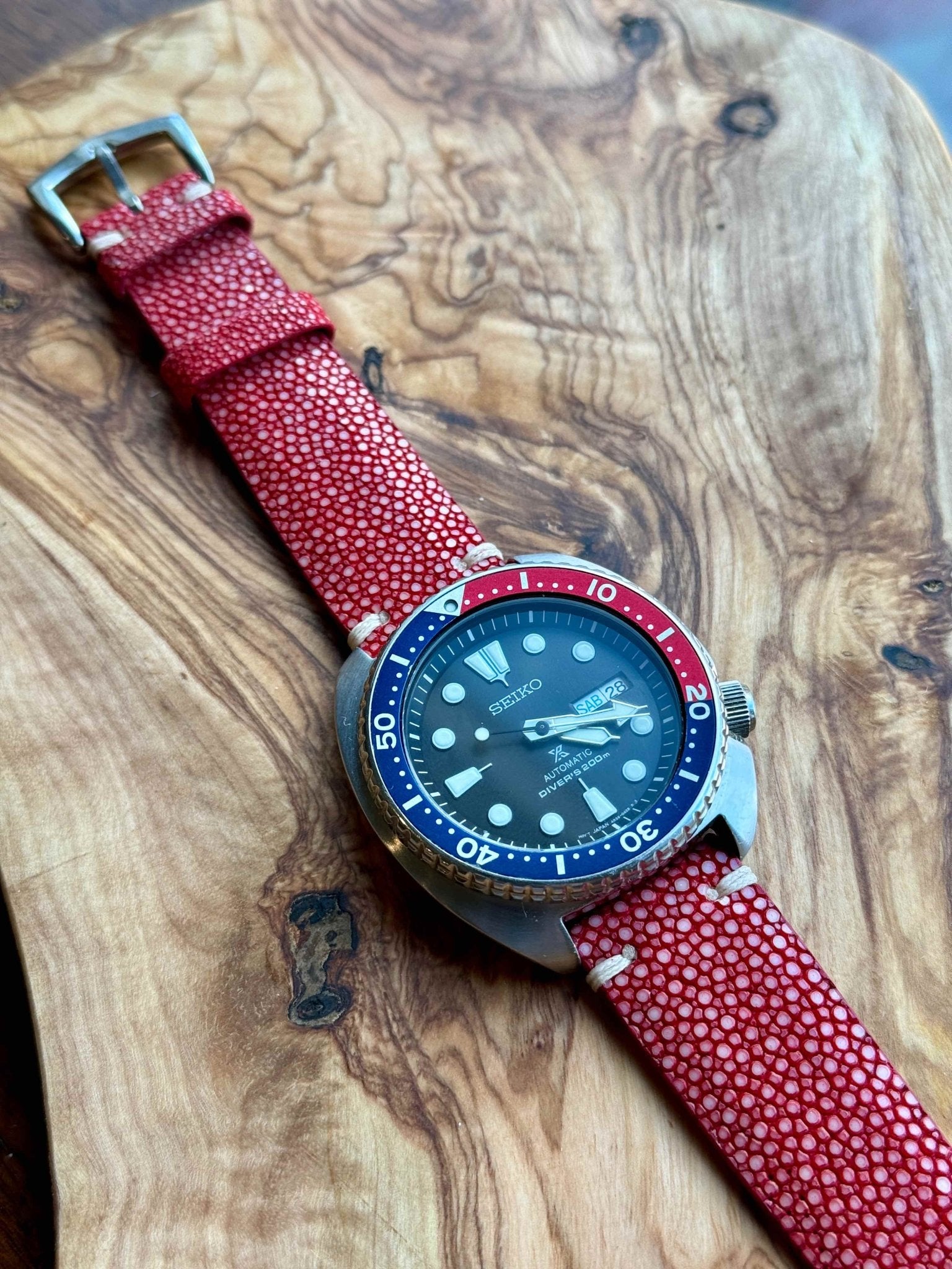 Sting Ray Watch Band Red - Milano Straps - #Watch Bands#