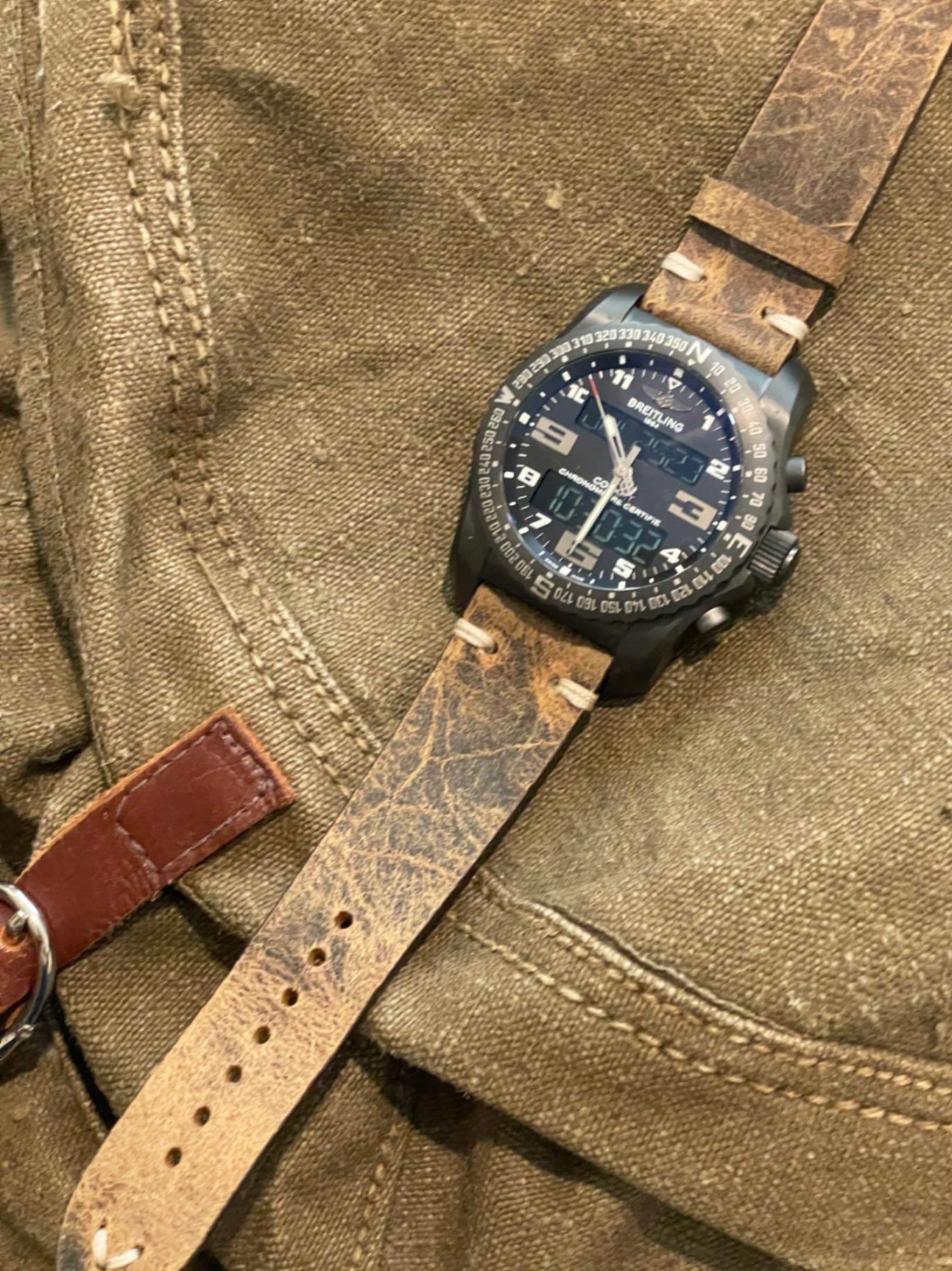 Vintage Brown Leather Watch Strap - Milano Straps
